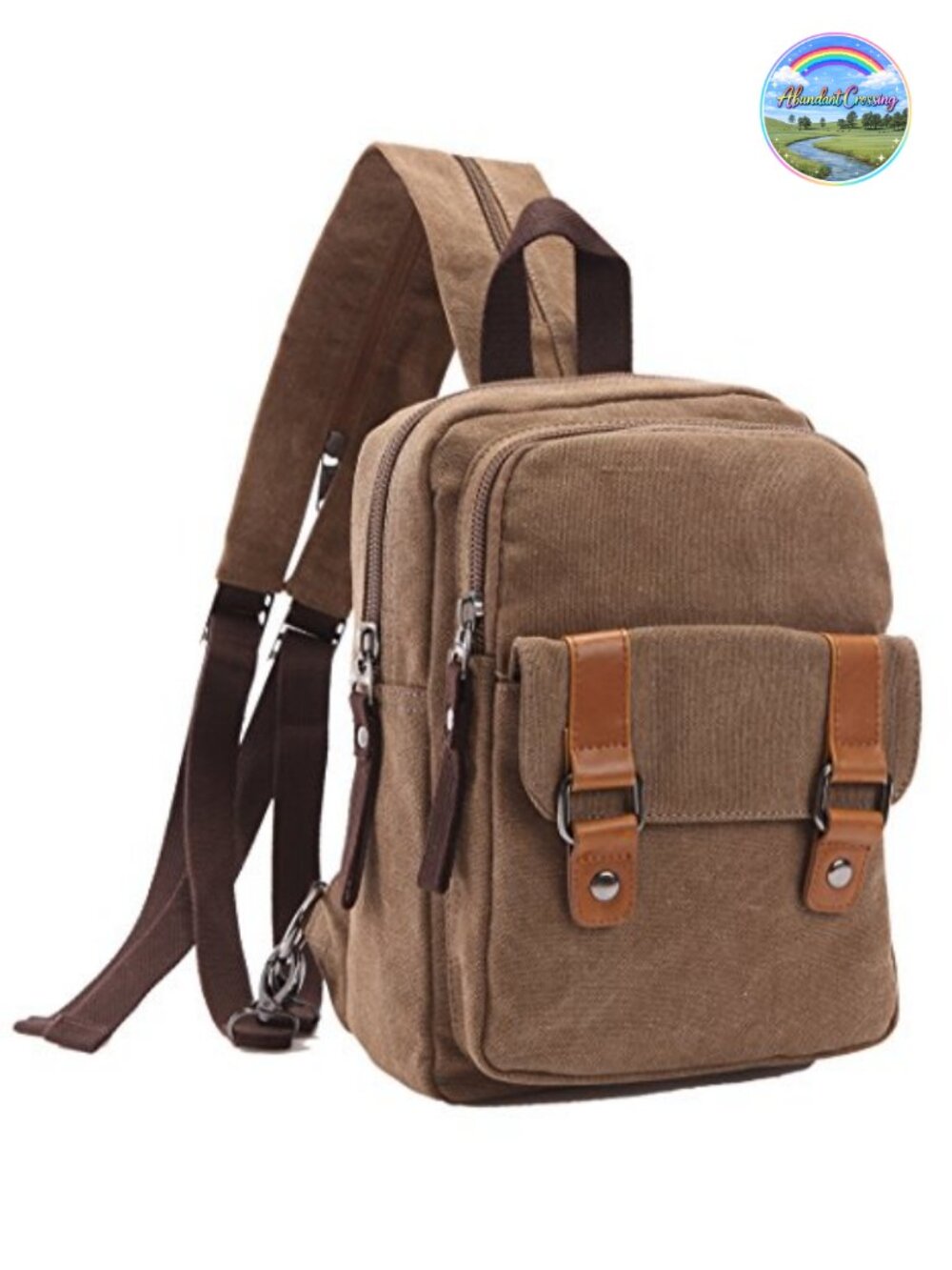 Small Vintage Canvas Backpack Casual Daypack Shoulder Bag Lightweight